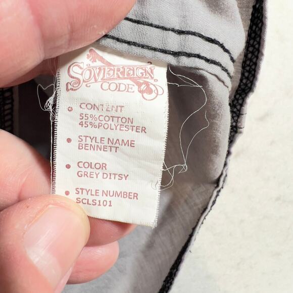 Sovereign Code Pearl Snap Button Shirt Men XL Bennett SCLS101 Western S Code - Picture 8 of 14